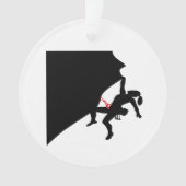 Kletterberg Girl Black Silhouette Ornament (Vorderseite)