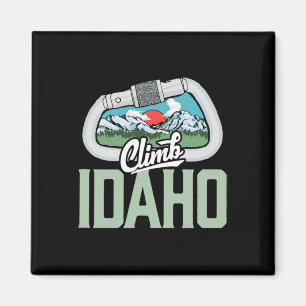 Klettere Idaho - Retro Rock Kletter Vintage Karabi Magnet