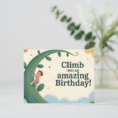 Klettere in einen erstaunlichen Geburtstagsgruß Postkarte (Stehend Vorderseite)