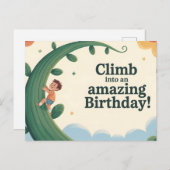 Klettere in einen erstaunlichen Geburtstagsgruß Postkarte (Vorne/Hinten)