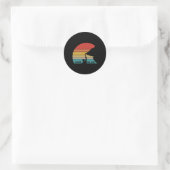 Klettere oder stirb - Retro - Bergfels klettern Runder Aufkleber (Tasche)