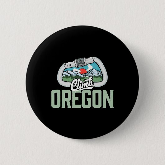 Klettere Oregon - Retro Klettergestein Vintage Kar Button (Vorderseite)