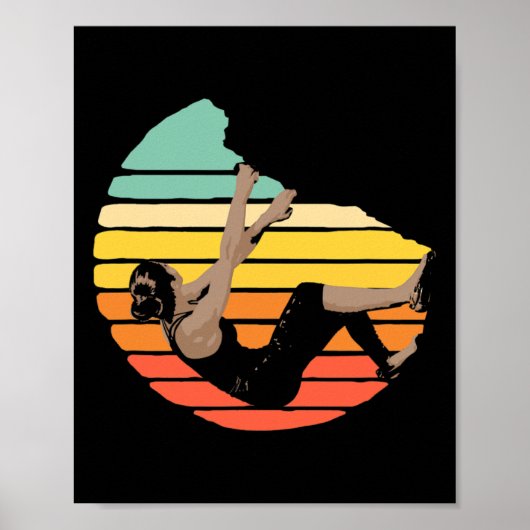 Klettere wie ein Mädchen Felsenkletterer Klettern  Poster (Vorne)