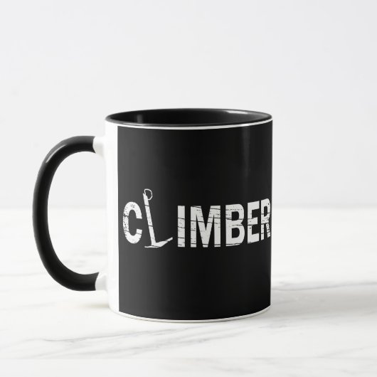 Kletterer beim Klettern Tasse (Links)