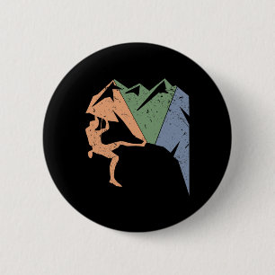 Kletterer Bergsteigen Felsenklettern Berge Button