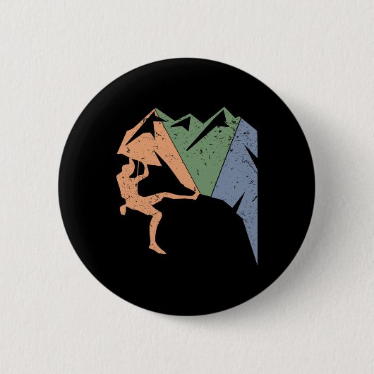 Kletterer Bergsteigen Felsenklettern Berge Button (Vorderseite)