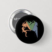 Kletterer Bergsteigen Felsenklettern Berge Button (Vorne & Hinten)