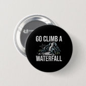 Kletterer Bouldering Winter Schnee Berg Wandern Ei Button (Vorne & Hinten)