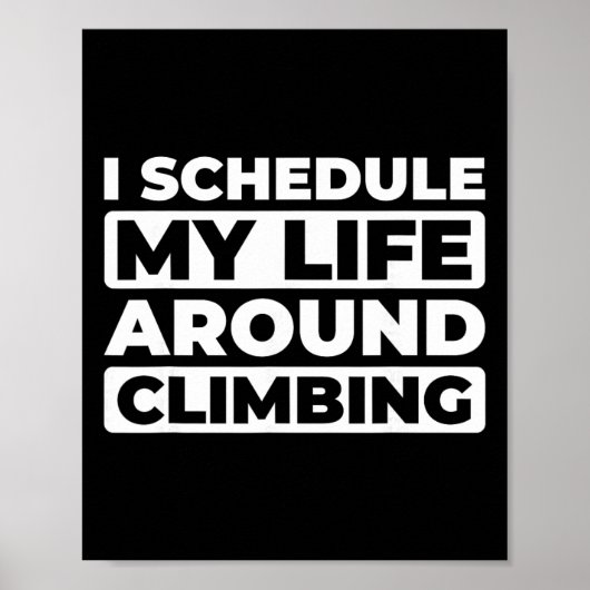 Kletterer Bouldern Klettern Bergsteiger Berg Fels Poster (Vorne)