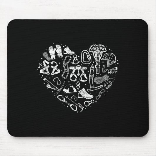 Kletterer Felsenkletterausrüstung Mädchen Herz Kar Mousepad (Vorne)