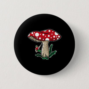 Kletterer Klettert Pilzliebhaber-Geschenk Lustig M Button