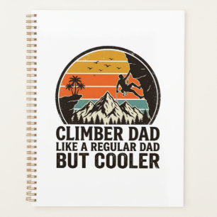 Kletterer Papa Vintage Sonnenuntergang Lustiges T- Planer