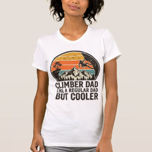 Kletterer Papa Vintage Sonnenuntergang Lustiges T- T-Shirt