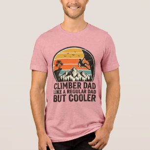 Kletterer Papa Vintage Sonnenuntergang Lustiges T- Tri-Blend Shirt
