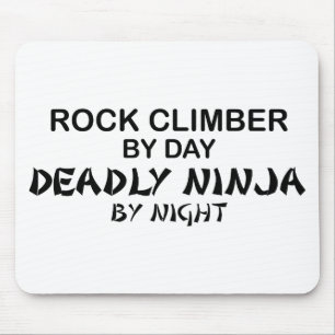 Kletterer tödliches Ninja bis zum Nacht Mousepad