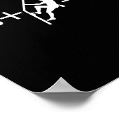 Kletterer traurig + Klettern = Glückliches Gesicht Poster (Ecke)