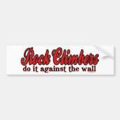 Kletterer tun es gegen die Wand Autoaufkleber (Vorne)