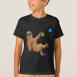 Kletterfaultier Kletterwand Bergsteiger Boulderin T-Shirt