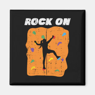 Kletterfelsen an der Wand Kletterin Bouldering Fra Magnet