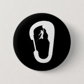 Kletterfelsen Bergsteiger Karabiner Boulderin Button (Vorderseite)