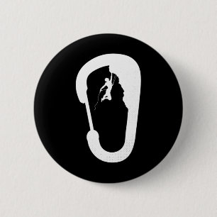Kletterfelsen Bergsteiger Karabiner Boulderin Button