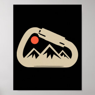 Kletterfelsen Bouldering Klettersteig Karabiner Kl Poster