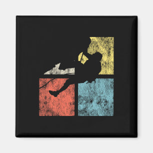 Kletterfelsen Kletterin Retro Vintage Magnet