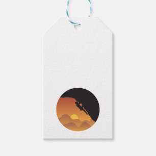 Kletterflache Design Vector-Silhouette Geschenkanhänger