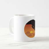 Kletterflache Design Vector-Silhouette Kaffeetasse (Vorderseite Links)