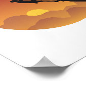 Kletterflache Design Vector-Silhouette Poster (Ecke)