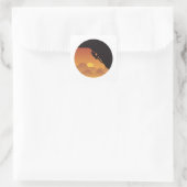 Kletterflache Design Vector-Silhouette Quadratischer Aufkleber (Tasche)