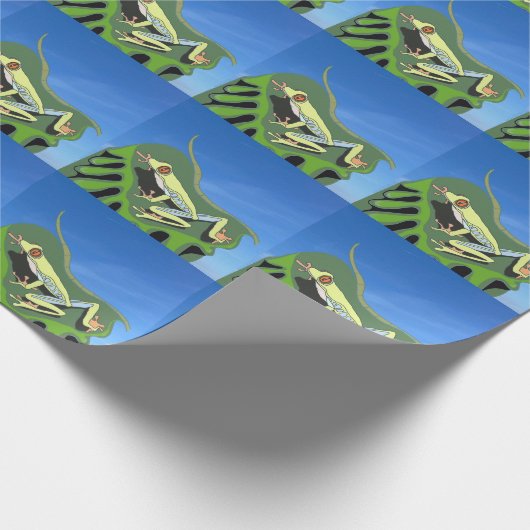 Kletterfrosch Geschenkpapier (Ecke)