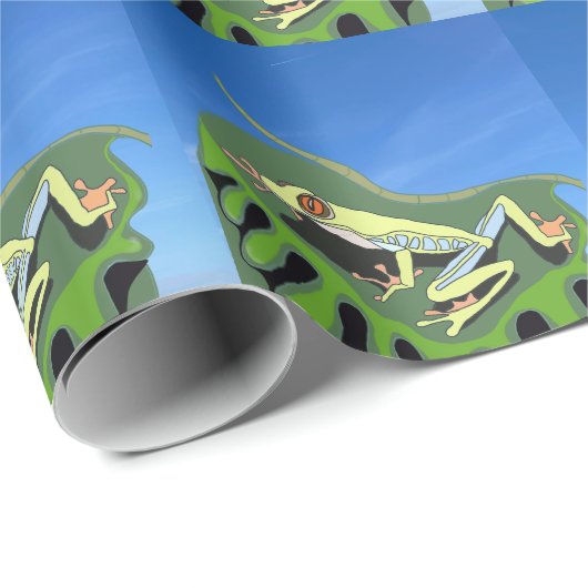 Kletterfrosch Geschenkpapier (Rolleneckpunkt)