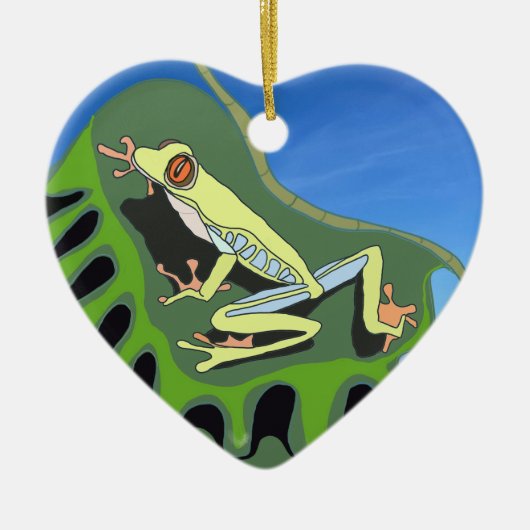 Kletterfrosch Keramik Ornament (Vorne)