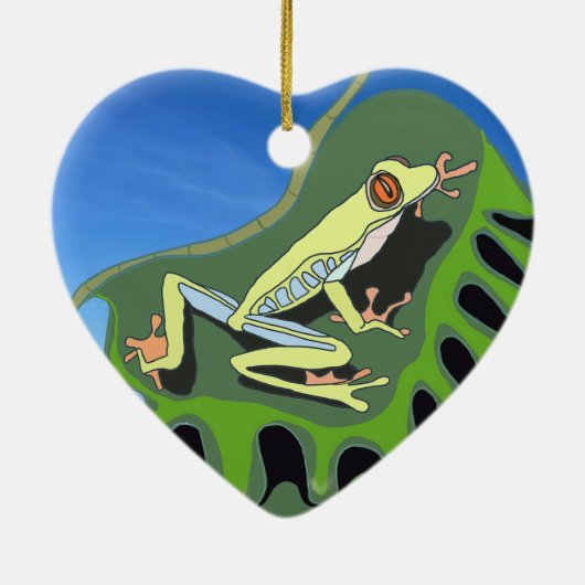 Kletterfrosch Keramik Ornament (Hinten)