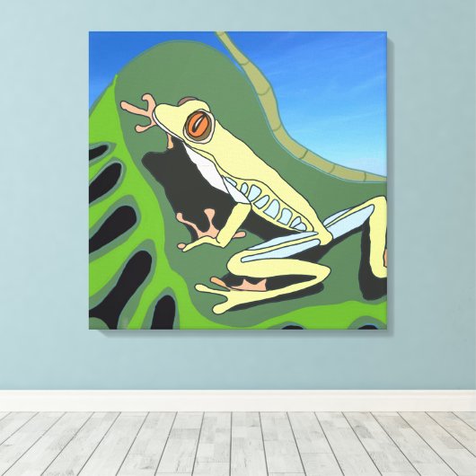 Kletterfrosch Leinwanddruck (Insitu (Holzboden))