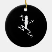 Kletterfrosch-Silhouette Keramik Ornament (Vorne)