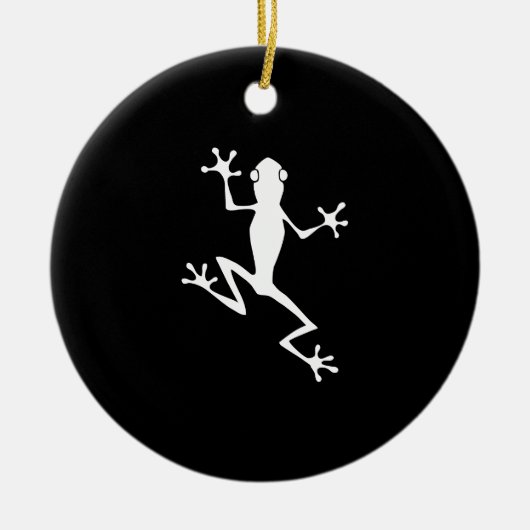 Kletterfrosch-Silhouette Keramik Ornament (Vorne)