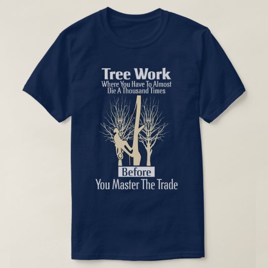 Klettergarten Baum Klettersteig Klettersteig T-Shirt (Design vorne)