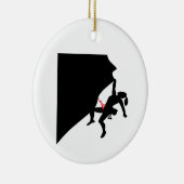 Klettergarten Girl Black Silhouette Keramik Ornament (Rechts)