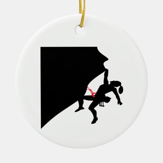 Klettergarten Girl Black Silhouette Keramik Ornament (Vorne)