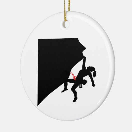 Klettergarten Girl Black Silhouette Keramik Ornament (Links)