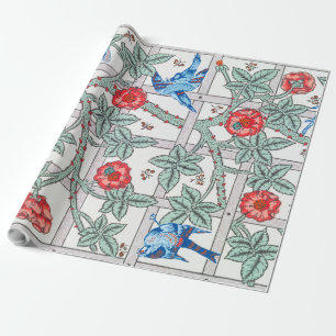 Klettergarten Rose & Kleiner Vogel, William Morris Geschenkpapier