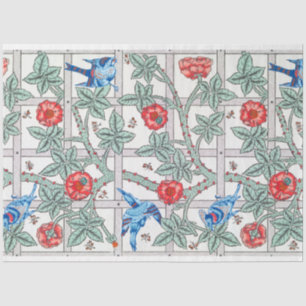 Klettergarten Rose & Kleiner Vogel, William Morris Seidenpapier