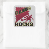 Klettergestein Quadratischer Aufkleber (Tasche)