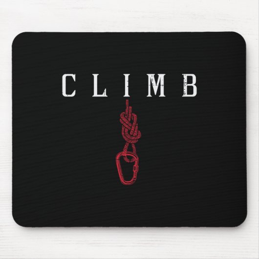Klettergurt Karabiner Felsenklettern Kletterer Män Mousepad (Vorne)