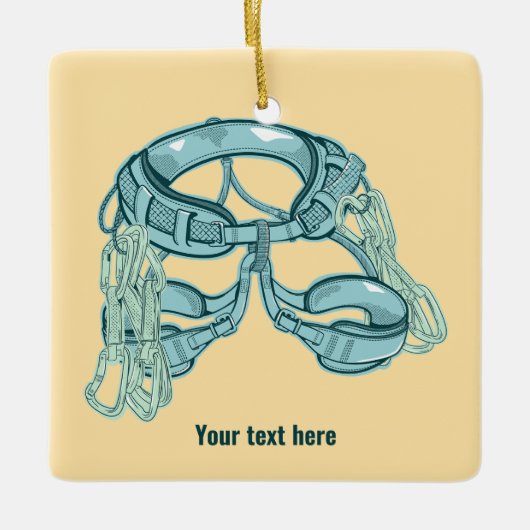 Klettergurt mit schnellem zeichn keramikornament (Vorderseite)