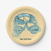 Klettergurt mit schnellem zeichn pappteller (Vorderseite)