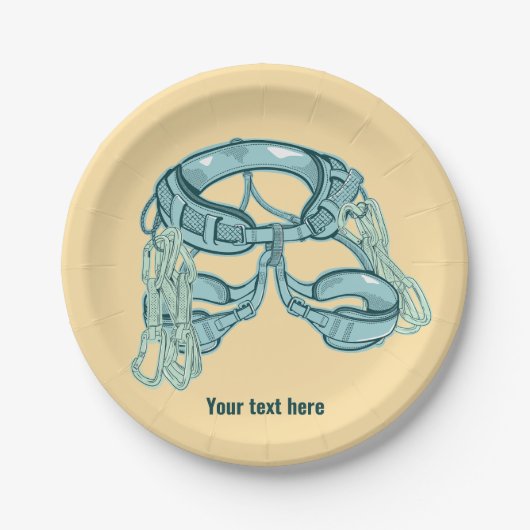 Klettergurt mit schnellem zeichn pappteller (Vorderseite)