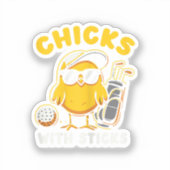 Kletterhexen: Golfer Girl del Malcantone Aufkleber (Vorderseite)